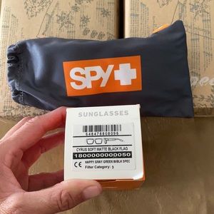Spy Cyrus soft matte black flag sunglasses